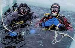 Клуб подводного плавания ТУСУРа открыл сезон подлёдных погружений